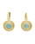 Gold-Plated Sterling Silver Aquamarine Cabochon Earrings View Product Image