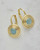 Gold-Plated Sterling Silver Aquamarine Cabochon Earrings View Product Image