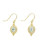 Gold-Plated Sterling Silver Aquamarine Oval Earrings View Product Image