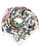 A folded sea silk scarf showcasing the vibrant underwater marine life print and sea scarf border details. View Product Image