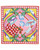 Square beach silk scarf with vibrant sardines, seashells, deck chair, and beach picnic print. View Product Image