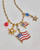 Red, White, and Blue American Flag Jumble Necklace View Product Image