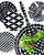 Black and White Patterned Salad Plates - Set of 4 View Product Image