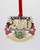 America 250 ornament featuring the Statue of Liberty, U.S. flags, and the Constitution with a red ribbon. View Product Image