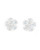 White topaz pear cluster earrings in sterling silver featuring ten pear-shaped stones in a flower design. View Product Image