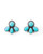 Navajo Sterling Silver and Turquoise Stud Earrings View Product Image