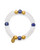 White Porcelain Beaded Stretch Bracelet View Product Image