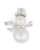 Sterling Silver and Freshwater Pearl Snowman Pin View Product Image