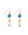 Gemstone and Faux Pearl Earrings View Product Image