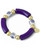 Elegant porcelain bead bracelet with shimmering 24k gold-plated highlights. View Product Image