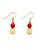 Cranberry Freshwater Pearls with Gold Beads Earrings View Product Image