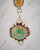 Sterling silver matrix turquoise earrings with a handcrafted, ornate, unique design and bold style. View Product Image