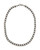 Large silver bead necklace resting on white surface, elegant and versatile. View Product Image