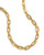 Gold-plated gold link necklace, featuring etched accents, handmade with inspiration from African and Mesopotamian art. View Product Image