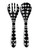 Eye-catching salad server set with playful black and white dots, perfect for stylish outdoor meals. View Product Image