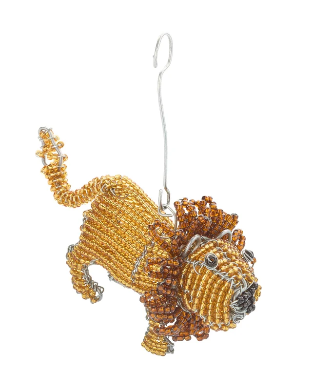 アクセサリー lion0122-26600 Beaded African Lion Ornament | Shop Smithsonian Store
