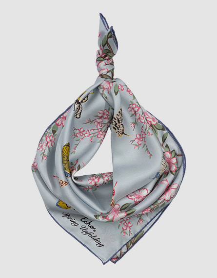 Spring Unfolding Silk Square Scarf