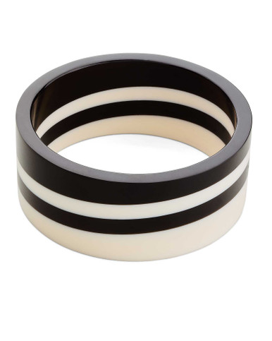 Black and Ivory Resin Bangle Bracelet | Shop Smithsonian Store Black and Ivory Resin Bangle Bracelet | Shop Smithsonian Store