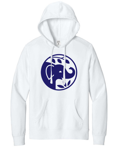 Elephant Icon White Unisex Hoodie | Shop Smithsonian Store