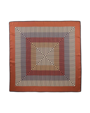 Concentric Stripes Silk Square Scarf | Shop Smithsonian Store