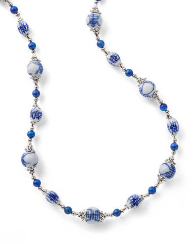 Blue and White Porcelain with Lapis Lazuli Necklace | Shop