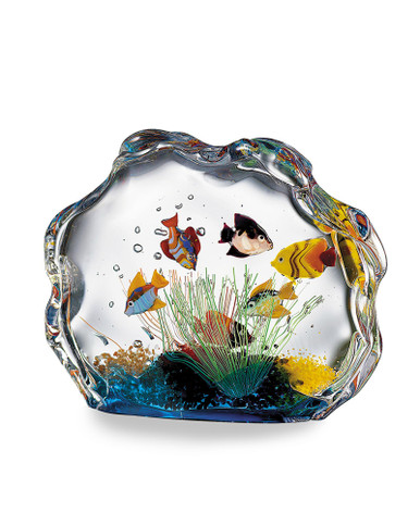 Mediterraneo - Murano Glass Aquarium With 4 Elements - Unique Piece 1/1