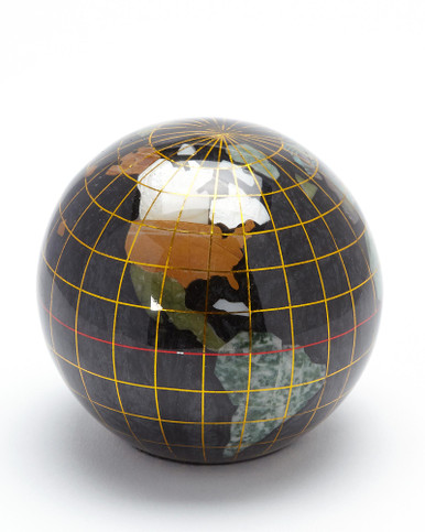 Smithsonian Blue Mineral Globe Paperweight