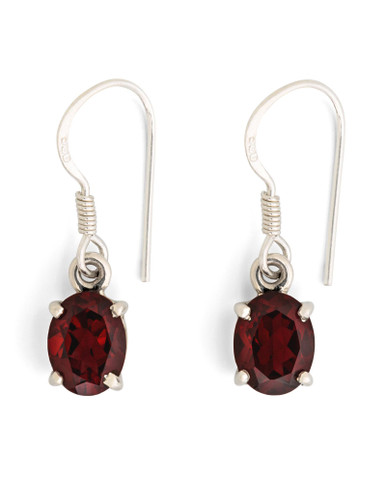 Garnet Dangle Earrings in 14K Yellow Gold – Joyce's Fine Jewelry