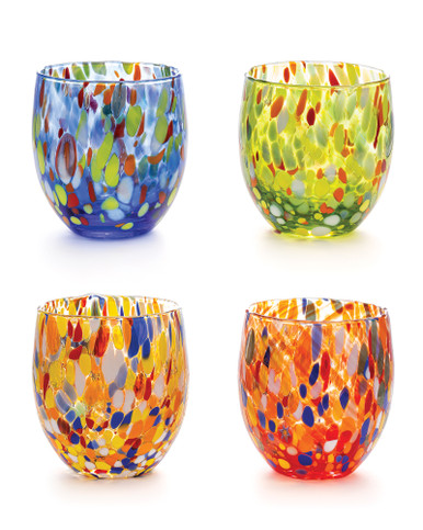 Murano Stemless Wine Glasses - Set of 4