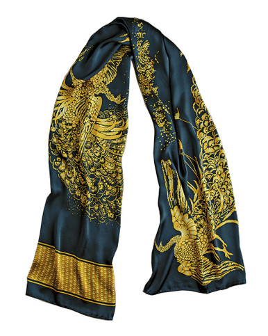 Birds of Brilliance Silk Scarf | Shop Smithsonian Store display picture 2