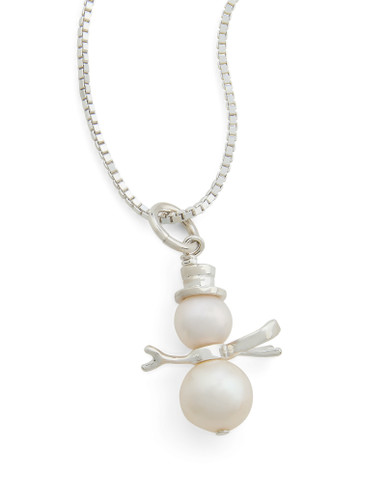 ★PEARLY MORE★ Little Snowman Cutting Ball Chain Necklace 5mm Diamond Cut Moon Cut Ball Bead Chain Necklace Real