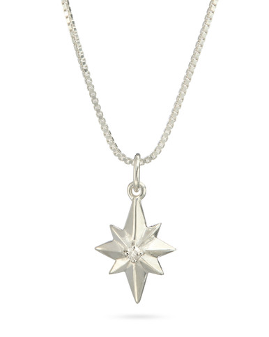 Sterling Silver Moon and Stars Layered Charm Necklace - Martha Jackson