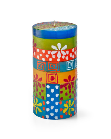Floral Hand-Painted Pillar Candle | Shop Smithsonian Store
