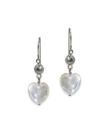 ★ROSEMONT★ Silver mother-of-pearl heart earrings necklace 42514__34399.1704728340.386.