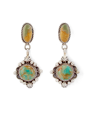 Sterling Silver Turquoise Matrix Earrings | Shop Smithsonian  display picture 1