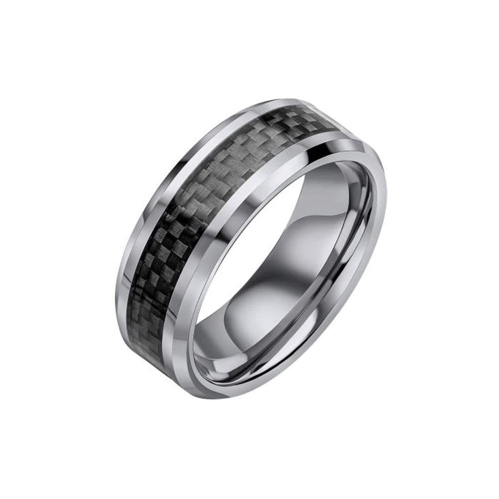 Fred Bennett Tungsten & Black Carbon Fibre Inlay Ring 1
