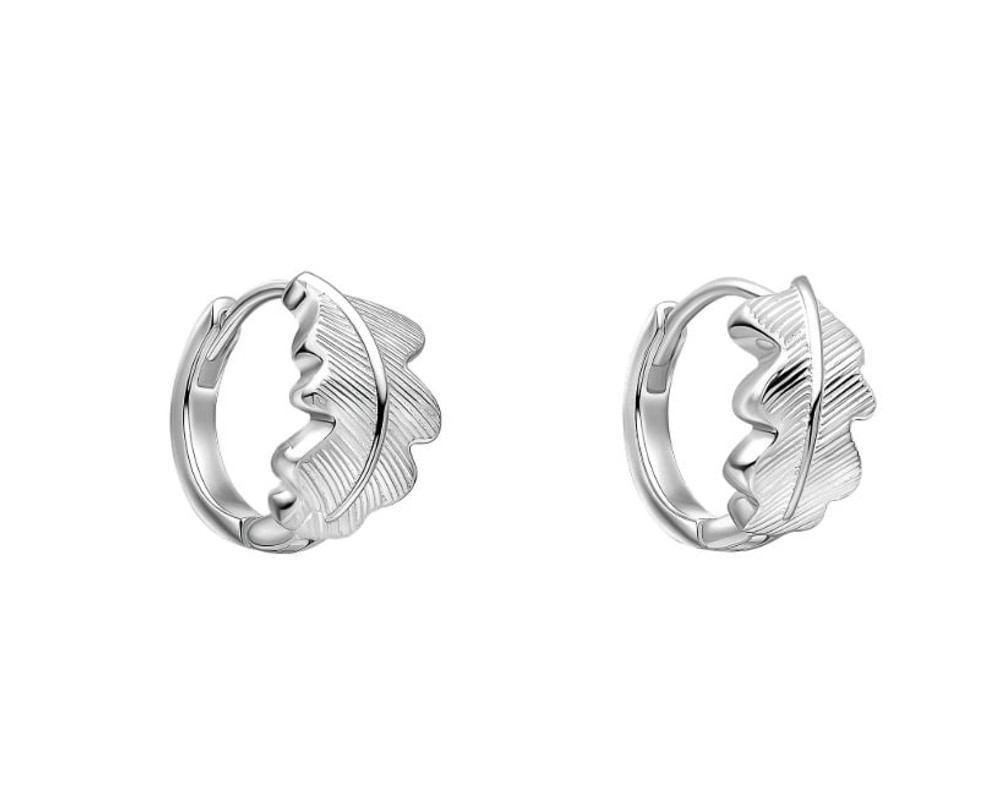 Laura Ashley Silver Broadoak Mini Hoop Earrings 1