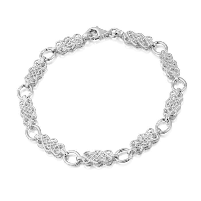 Sterling Silver 7.5 Inch Intertwining Celtic Bracelet 1