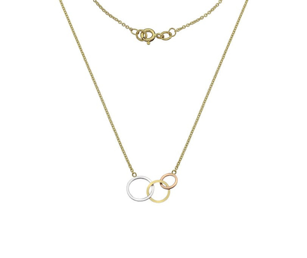 9kt Multi Gold Pendant & Chain