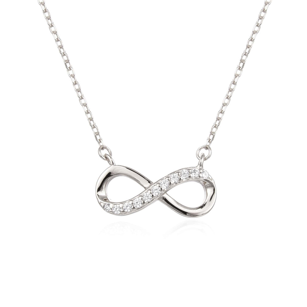 Kilkenny Silver CZ Set Infinity Necklet Kilkenny Silver CZ Set Infinity Necklet