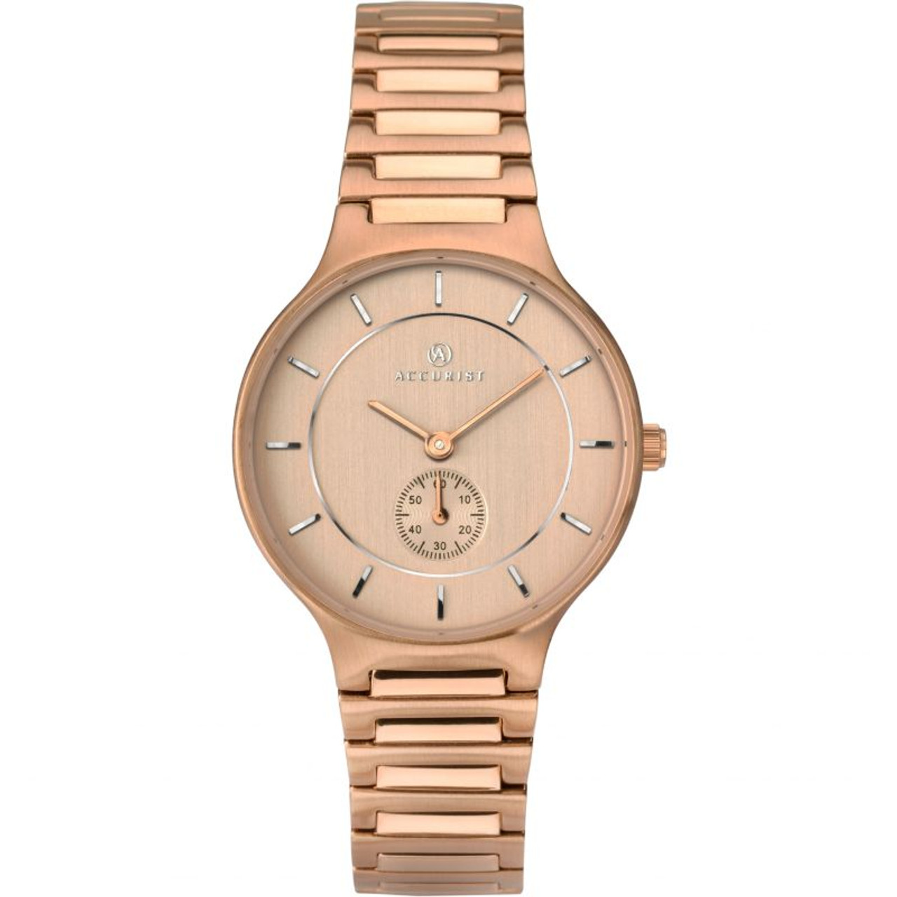 Accurist rose shop gold watch