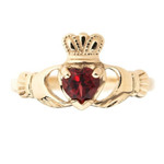 Garnet Claddagh Ring 2