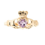 Light Amethyst Claddagh Ring 2