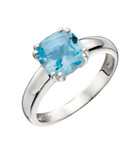 sterling silver blue topaz ring