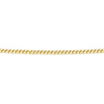 9kt yellow gold diamond cut curb chain