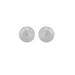 9kt White Gold 6mm Ball Stud Earrings