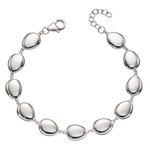 Sterling Silver Organic Pebble Tennis Bracelet 1