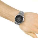 Accurist Gents Stainless Steel Black Dial Chronograph Watch 3