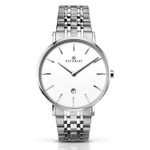 Accurist Gents Stainless Steel Bracelet White Dial Watch 1