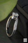 18kt White Gold Solitaire Twist 0.60ct Diamond Shoulders Engagement Ring 7